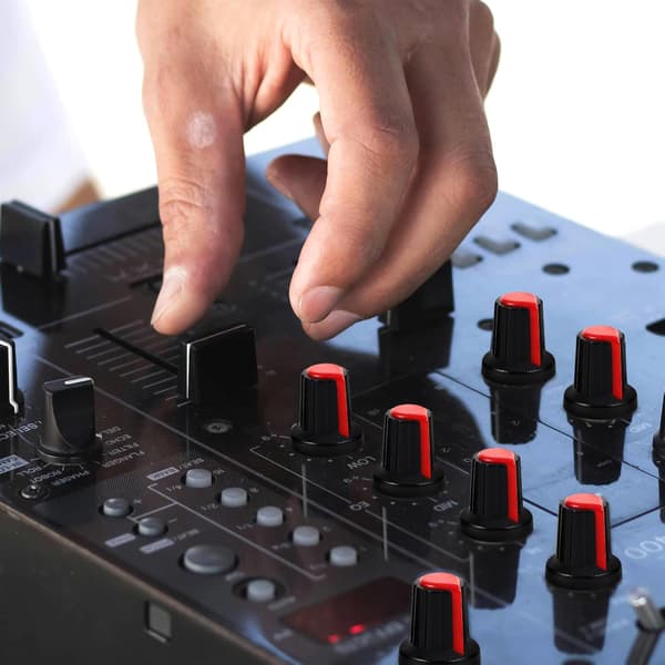 20 stk. røde plastikpotentiometerkontrolknapper 6 mm D-formet stilk Dj Mixer Controller Caps