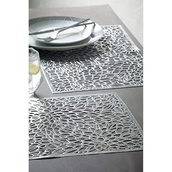 Bordstabletter Silver Set 6 PVC Mattor Matbord Köksbröllop