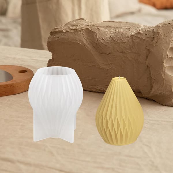 Kreativ DIY silikonform for pæreformet duftlys, trygt og luktfritt materiale