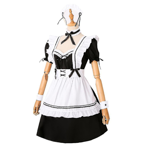 Anime Fancy Costume Kvinnor Fransk Förkläde Kläder Set Sailor Jk Kläder 2XL