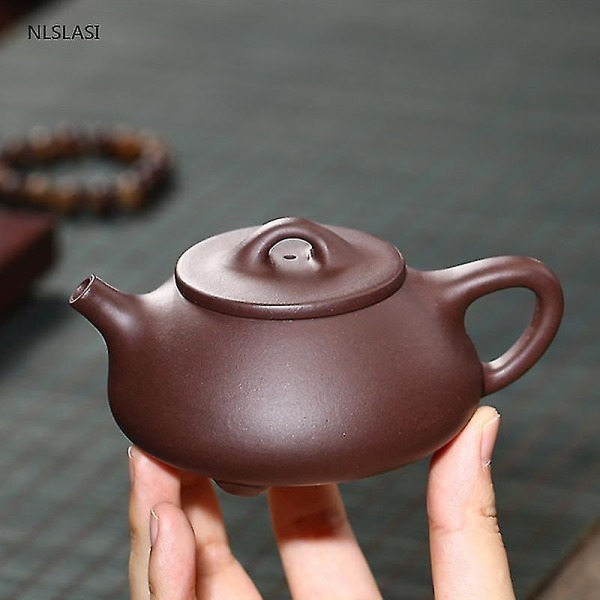 Yixing Classic Stone Scoop Tea Pot Purple Clay Filter Beauty Waterkoker