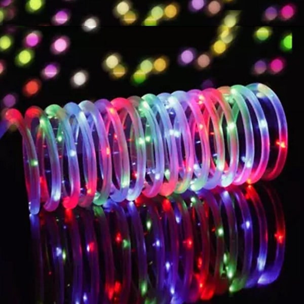 Utendørs Solar String Light 2stk 12M 100LEDs Rope Tube