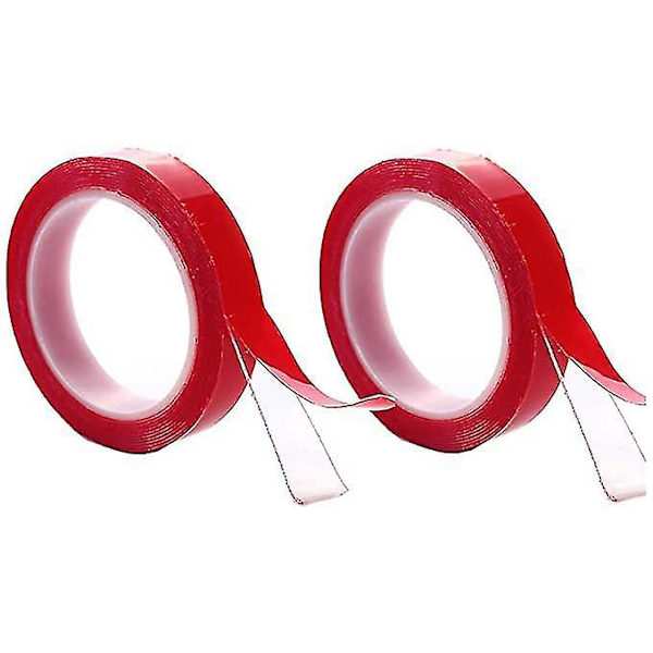 2-pak Super Sticky Dobbeltsidig Klar Tape Håndverk