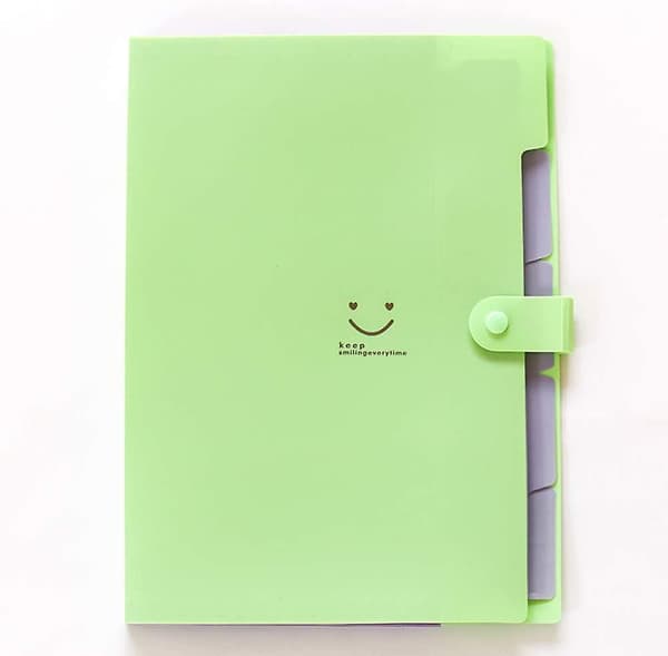 Rummagermappe med 5 Rum A4 Dokumentmappe Udvidbar Skolemappe Dokumentmappe Organizer