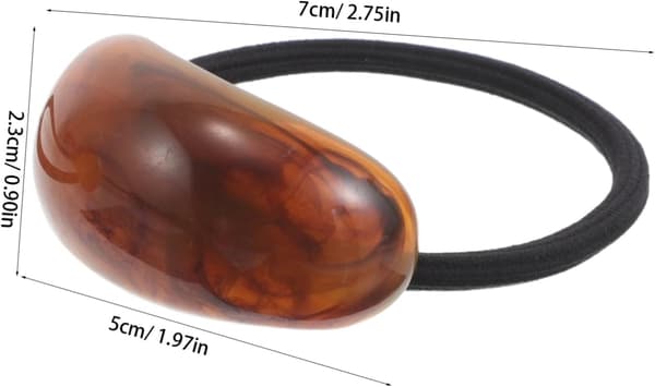 5 stk. elastiske geometriske ovale hårstrikker, stilige farger for kvinner, hårbobler, tilbehør