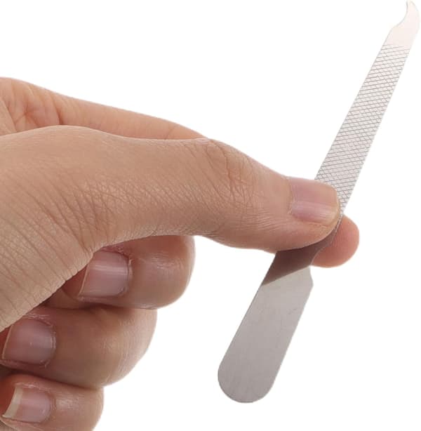 50 stk. dobbeltsidede buede spidse neglefile i rustfrit stål til manicure og pedicure
