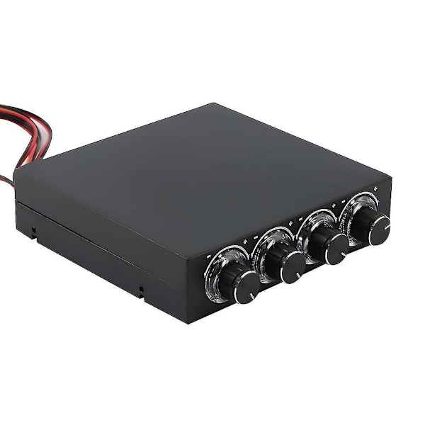 3,5 tommer PC HDD CPU 4-kanals blæserhastighedsregulator LED-panel