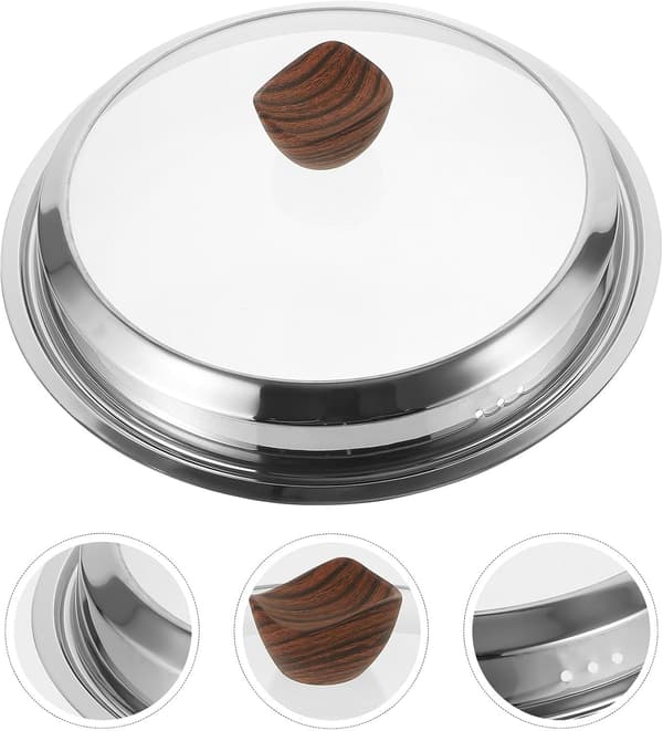 Gryde Glaslåg Glas Pandlåg 10,5 Tommer Rustfrit Stål Forhindrer Overkog Visuelt Design