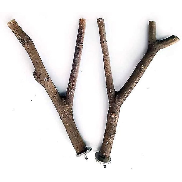 Fuglebur aborre i træ 4 pakke 15 cm Y-form Kanariefinke undulat