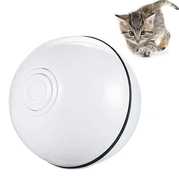 Interaktiivinen kissanlelupallo led-valolla, 360 astetta itsestään pyörivä  pallo, USB ladattava kissan pallolelu 52b8 | Fyndiq