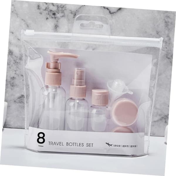 Tomma sminkflaskor Set 8st 50ml Reselotion Sprayflaskor med Dropptratt Minibehållare