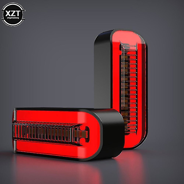 Universal LED Motorcykelblinkers 12V IP68 Vattentät Flytande Vatten DRL Stopp Baklampa Indikator Blinkers Ljus Tillbehör red yellow light