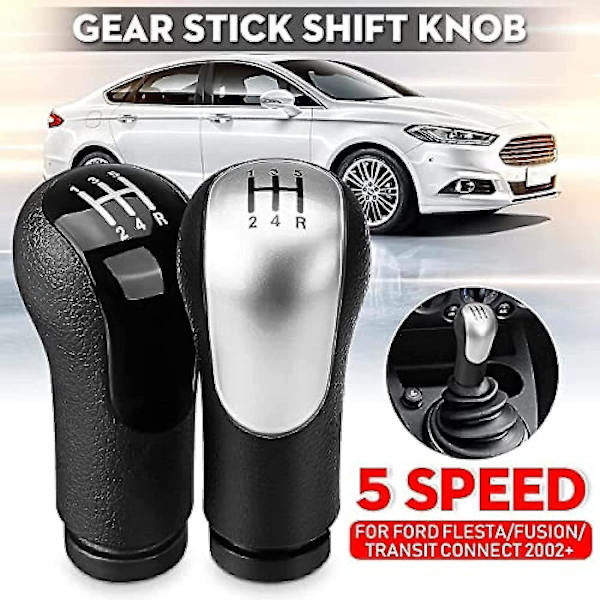 Växelspaksknopp för bil, Speed Gear, passar Ford Fiesta (svart) (1 st)