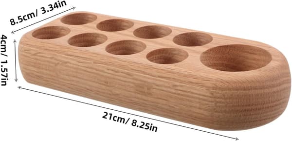 Eterisk olje display stativ i tre, spor, solid tre arrangørhylle