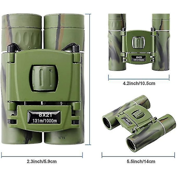 Kikkert 8x21 Mini Lomme Kompakt Barn Fugletitting