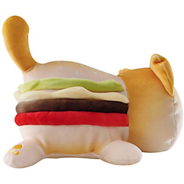 Fyllda Katt Djur Aphmau Meemeows Katt Mjuka Leksaker, Katt Meow Meow Mjuk Plysch Donut Hamburger Katt Plysch Dock (Hamburger Katt, 25 cm)