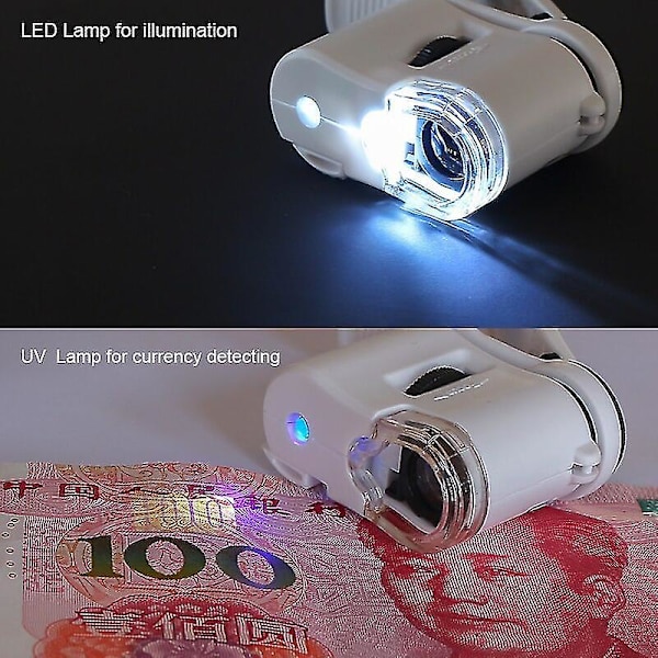 Universal Clip Mikroskop 60x LED Smykke Forstørrelsesglas