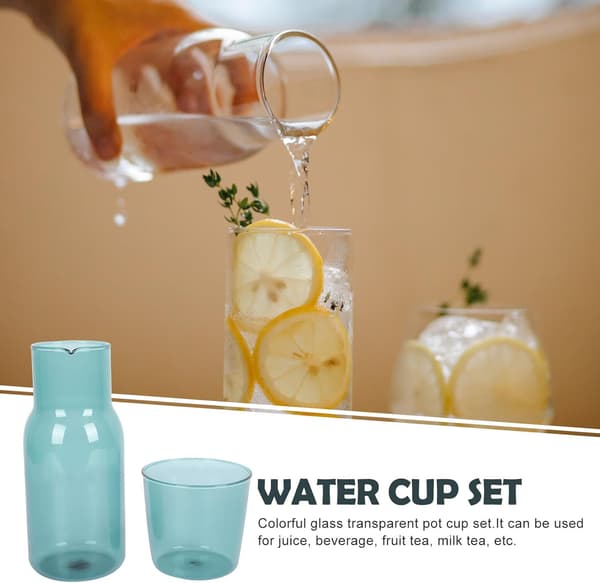Vannflaske Drikkekopp Glasservise Sett Glass Multifunksjonelt Moderne Design