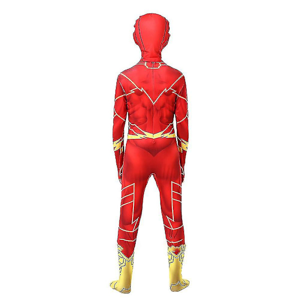 The Flash Superhjälte Kostym Prestanda Outfit För Barn Pojkar Män 160
