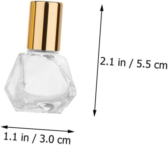 4 st påfyllningsbara eteriska oljeflaskor i glas med rullkulor för doftolja, påfyllningsbara reseflaskor för hudvård och parfym