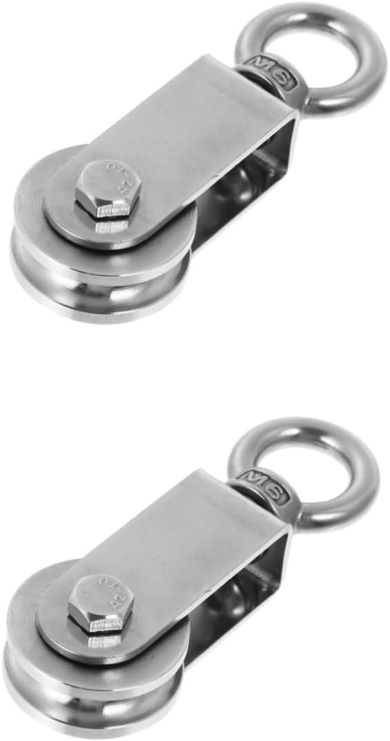 2 stk U-formet ringremskive i rustfritt stål DIY remskive for ståltaubane Slitasjebestandig