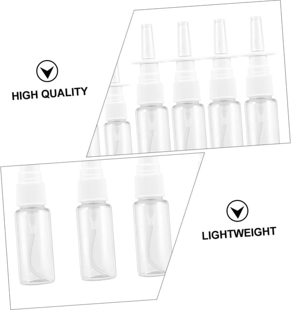 Sprayflasker 10 stk. påfyllbare beholdere 10 ml og 20 ml størrelser for reise- og toalettmapper