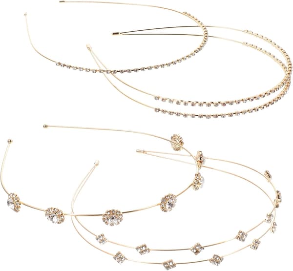 4 stk. Rhinestone Hårbånd for kvinner Elegante brudehårtilbehør Passer