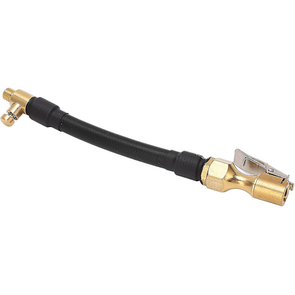 Bil Däckpump Slang Inflator Pump Förlängningsslang Adapter Däckventil Anslutningsslang (svart guld) (1st)