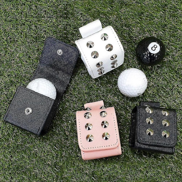 Golf- case Golf Holster Golfpallon cover niittikoristeella. (vaaleanpunainen) (1 kpl)