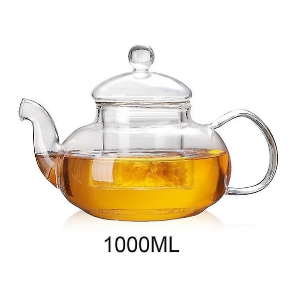 1000 ml lämmönkestävä lasinen teekannu teekannu