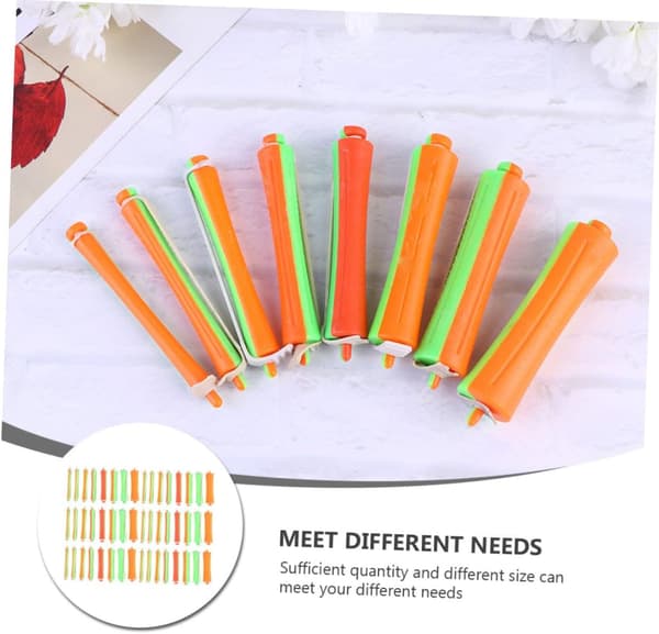 8 set Perm Bar Kallvåg Hårrullar för långt hår Stick Elastiskt gummibandverktyg