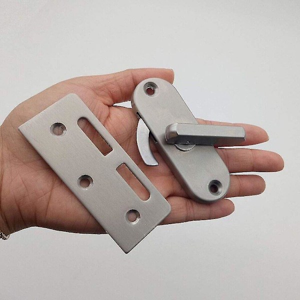 Dörrlås i rostfritt stål, tillbehör, ladugårdslucka, badrum, toalett, hög kvalitet. (silver)(1 st)