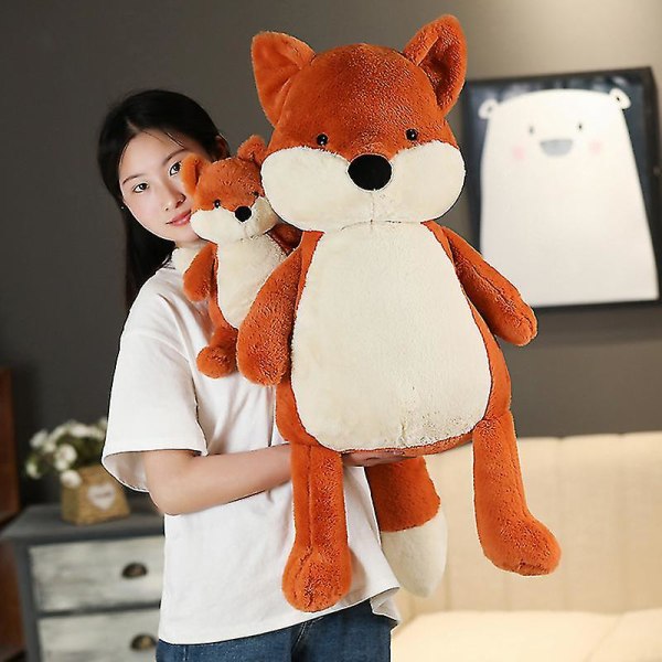 35-90cm Pehmeä Fluffy Fox Pehmolelu Söpö Eläin Kettu täytetty nukke Tyttöjen Lover Kawaii Sohva Koristetyynyt 90CM