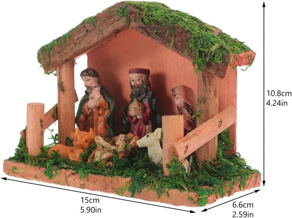 Julekrybbestatue Julepynt Jesusfigur Religiøs Indretning til Husholdningsudstilling
