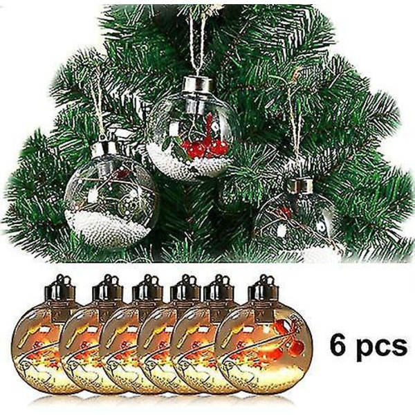 Julelys Ornamentkuler Transparent Hengekule