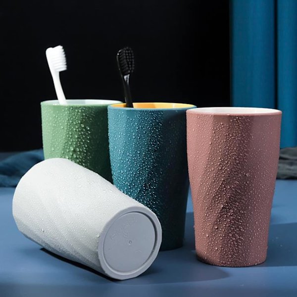 4-pack Tandborstekopp Munsköljkopp Tandborsteburk Plastkopp Återanvändbar Plastkopp För Vuxna, Tonåringar Och Barn