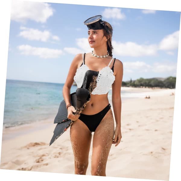 Strikket Bikini Badedragt Hæklet Strikket Wrap-Around Dame Mode Badedragt Split Badedragt