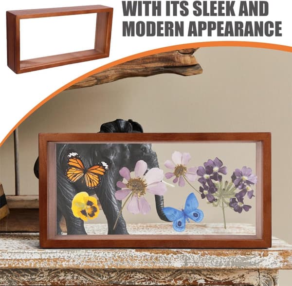 2 stk. DIY presset blomsterrammesæt til plantespecimen og tørrede blade