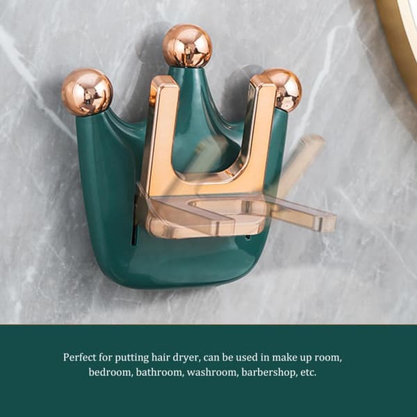 Hårfønerholder Veggmontering for baderom Enkel installasjon Abs Materiale Organizer