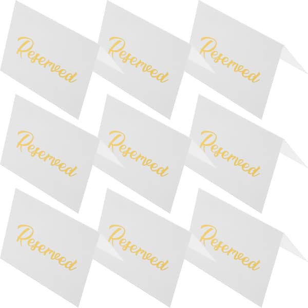 50 st reserverade sittplatsskyltar Papper Bordsreserverat Kort Tältformat Vitt