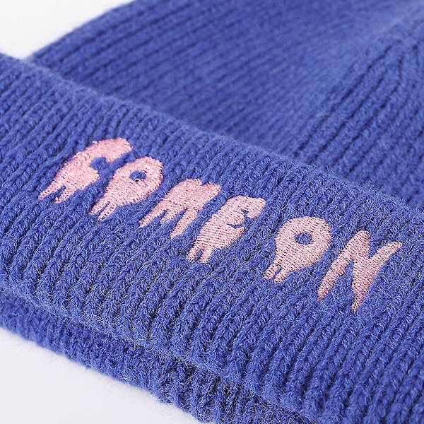 2 stk Dobbelt-omvendt Monogrammet Strikket Lue, varm Lue Tangerine