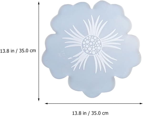 4 stk. DIY Epoxy Silikone Coaster Form Sæt, Blomsterform Harpiks Håndværksforme