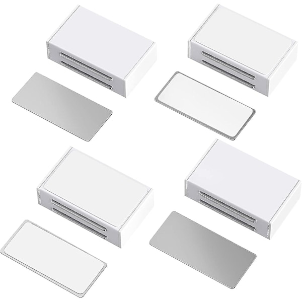 4-pack självhäftande dörrmagneter för skåpsdörrar, Uppdaterade dörrmagneter för möbler, Magnetisk lås, Starkt skåpsmagnetiskt lås, Lådor White