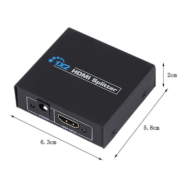 HDCP 1080p 1 In 2 Ut HDMI-splitter for HDTV DVD PS3
