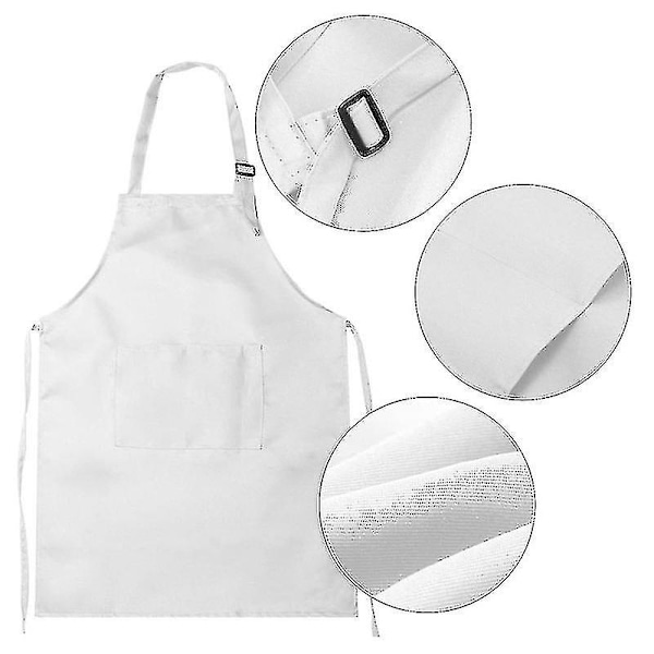 10-pack Barnförkläde och kockmössa Set Justerbart Barnköksförkläde för Matlagning och Måleri