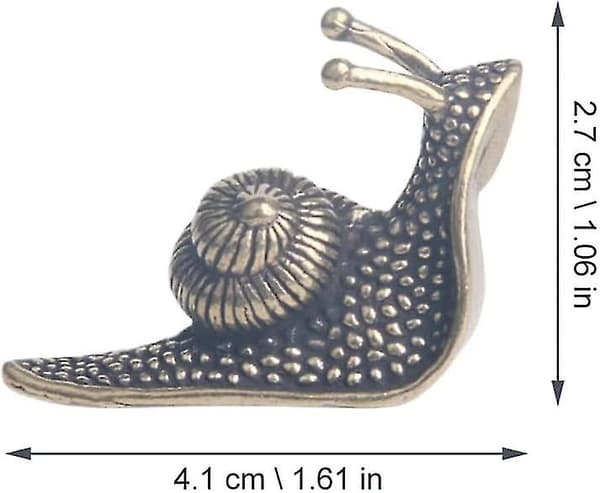 Dekorative Messing Snegle Multifunktionelle Snegle Ornamenter Søde Te-Dyr Te Tilbehør (2 stk.)