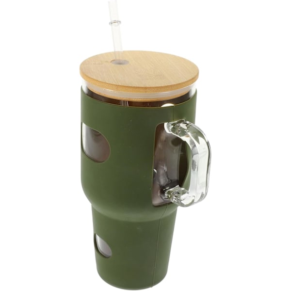 Genanvendeligt bærbart kop låg sugerør 32oz glas isoleret kop