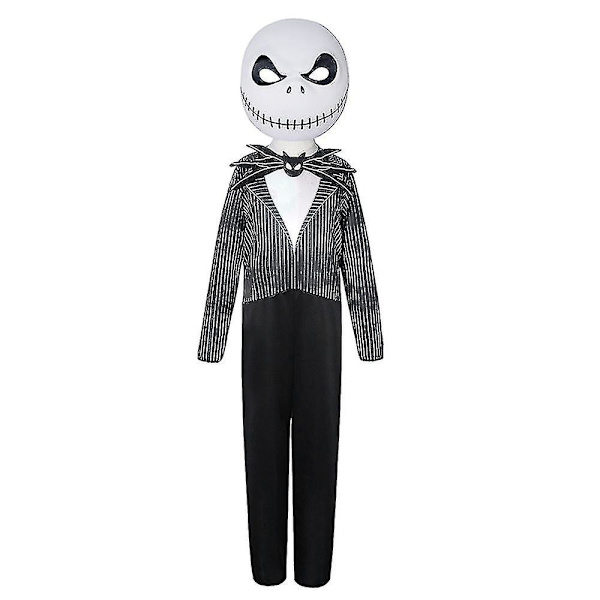 Skellington Børnejumpsuit Drenge Fancy Up Performance Kostume 5-6 Years