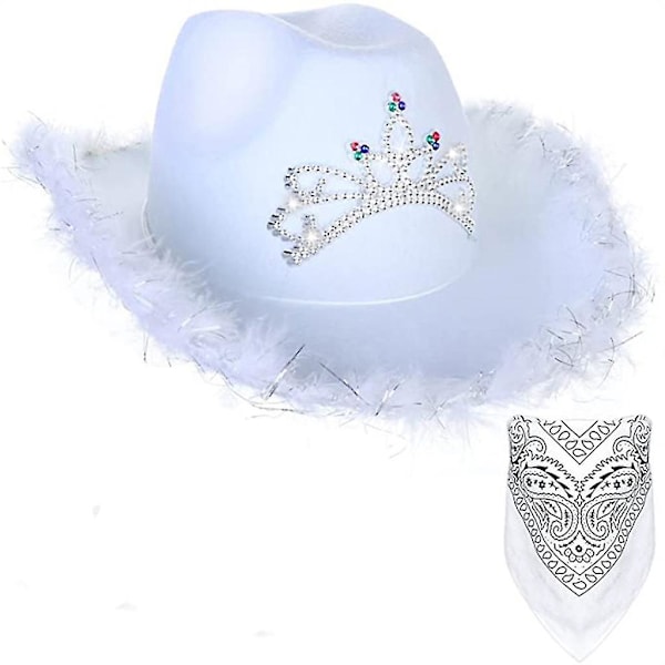 Cowboyhat, Briller, Bandana til Bachelorette Party - Cowgirl Hat 2