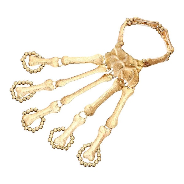 Kvinnor Skeleton Bone Hand Armband Present Punk Skull Finger Armband Mode Gift